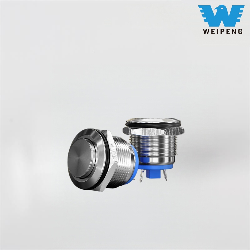 Kovový tlačítkový spínač 16/19 mm Machine Start