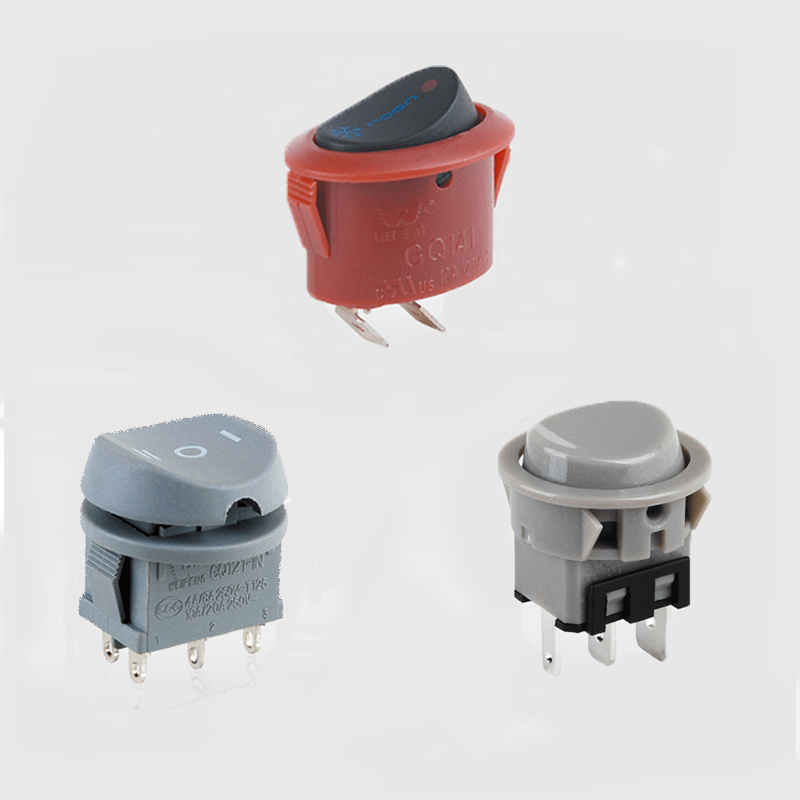 Zapnuto / Vypnuto kulatý kolébkový spínač 2pin / 3pin