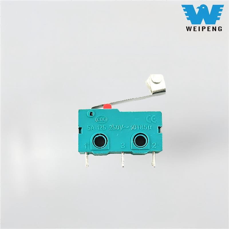 Kontaktní tlačítko 5A/125V 250V přímá rukojeť, tříkolíkový cestovní koncový mikrospínač