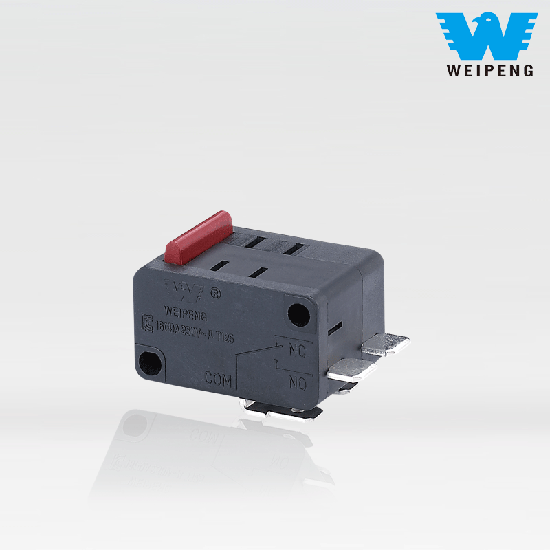 Dvojčinný kombinovaný mikrospínač / DPDT / Roller Lever