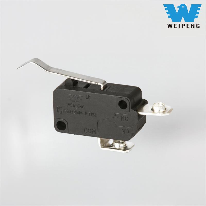 Vysokoproudý dvousvorkový mikrospínač pro domácí spotřebiče