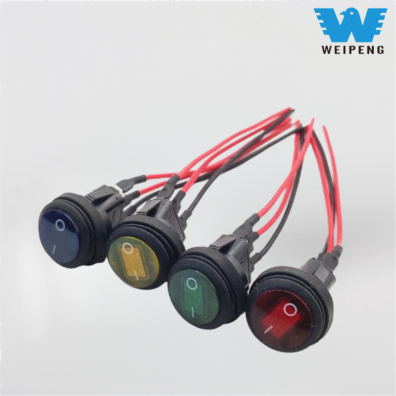Kulatý vodotěsný lodní spínač Weipeng s drátem
